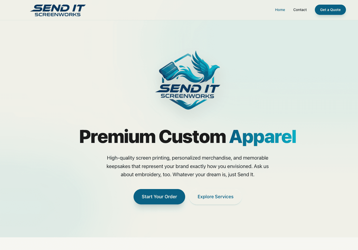 Placeholder website screenshot for a featured AscentWebCo client.